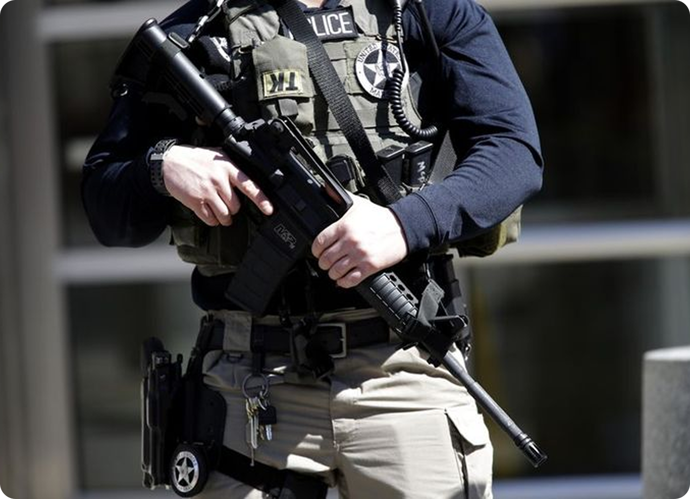 Residential patrol officer monitoring high-traffic neighborhood zones