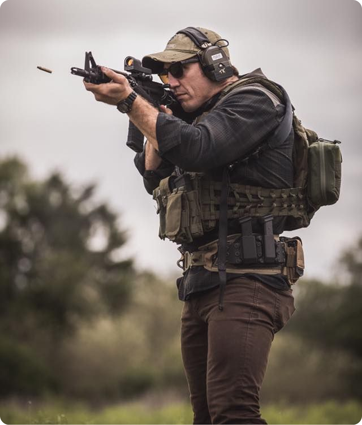 Tactical officer during live-fire training